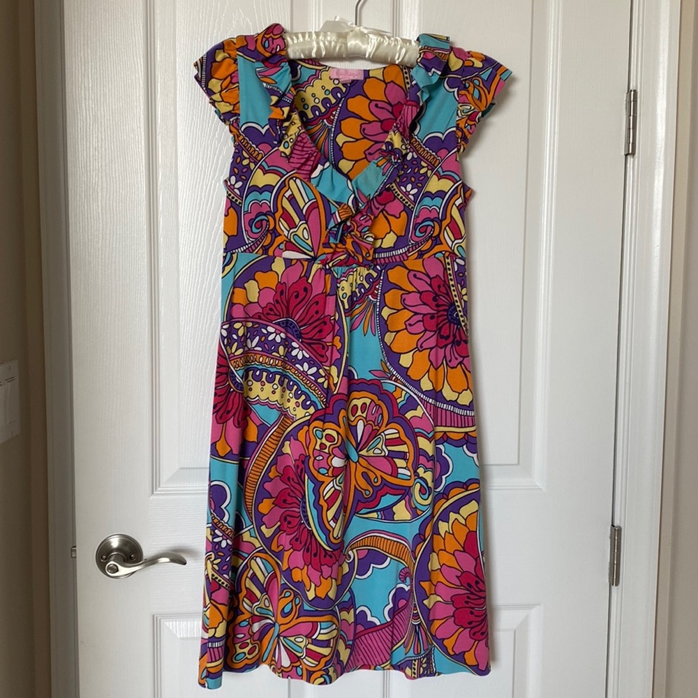 Lilly Pulitzer Silk/Cotton Summer Dress!!   Size small